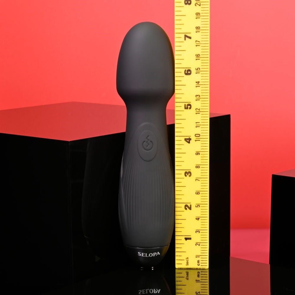 Evolved Selopa POWER TRIP USB Rechargeable Body Wand Massager Black Waterproof - - Body Wands
