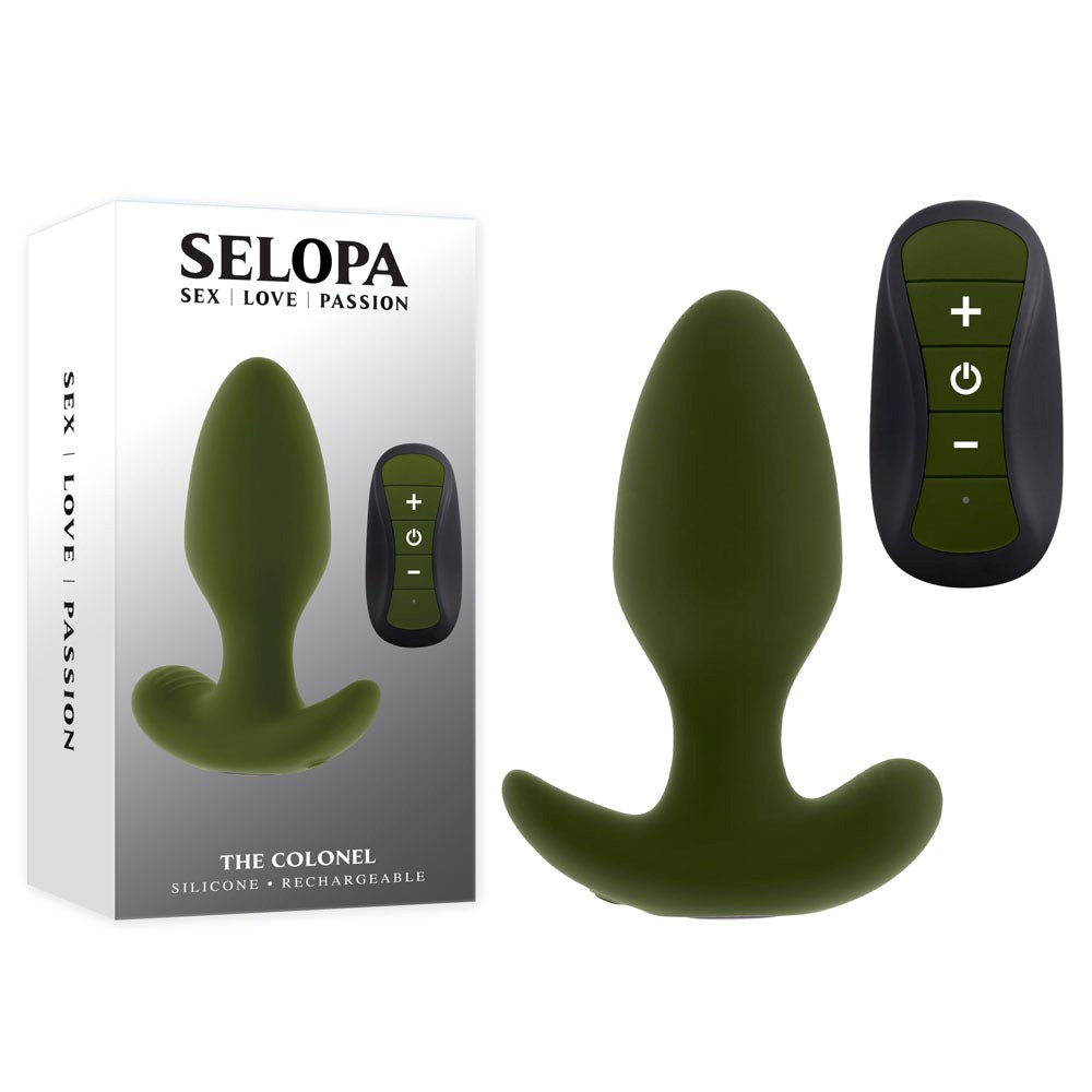 Evolved Selopa THE COLONEL USB Rechargeable Vibrating Butt Plug Wireless Remote - - Butt Plugs