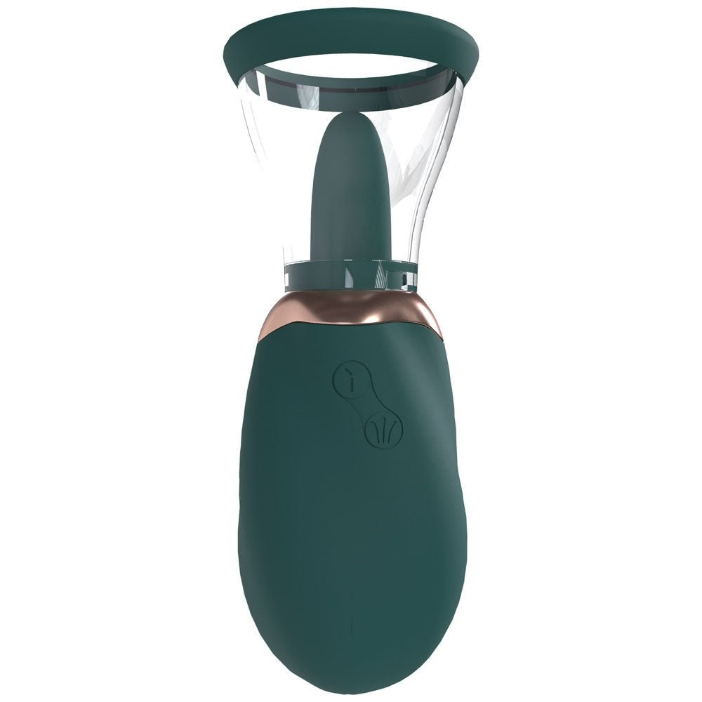 Shots Toys PUMPED Boost Auto USB Rechargeable Vulva & Breast Pump Green - - Pussy And Clit Toys