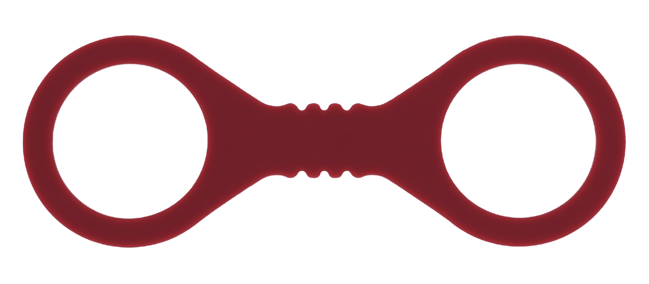 Sex & Mischief Enchanted Silicone BDSM Wrist Cuffs Burgundy - - Cuffs And Restraints