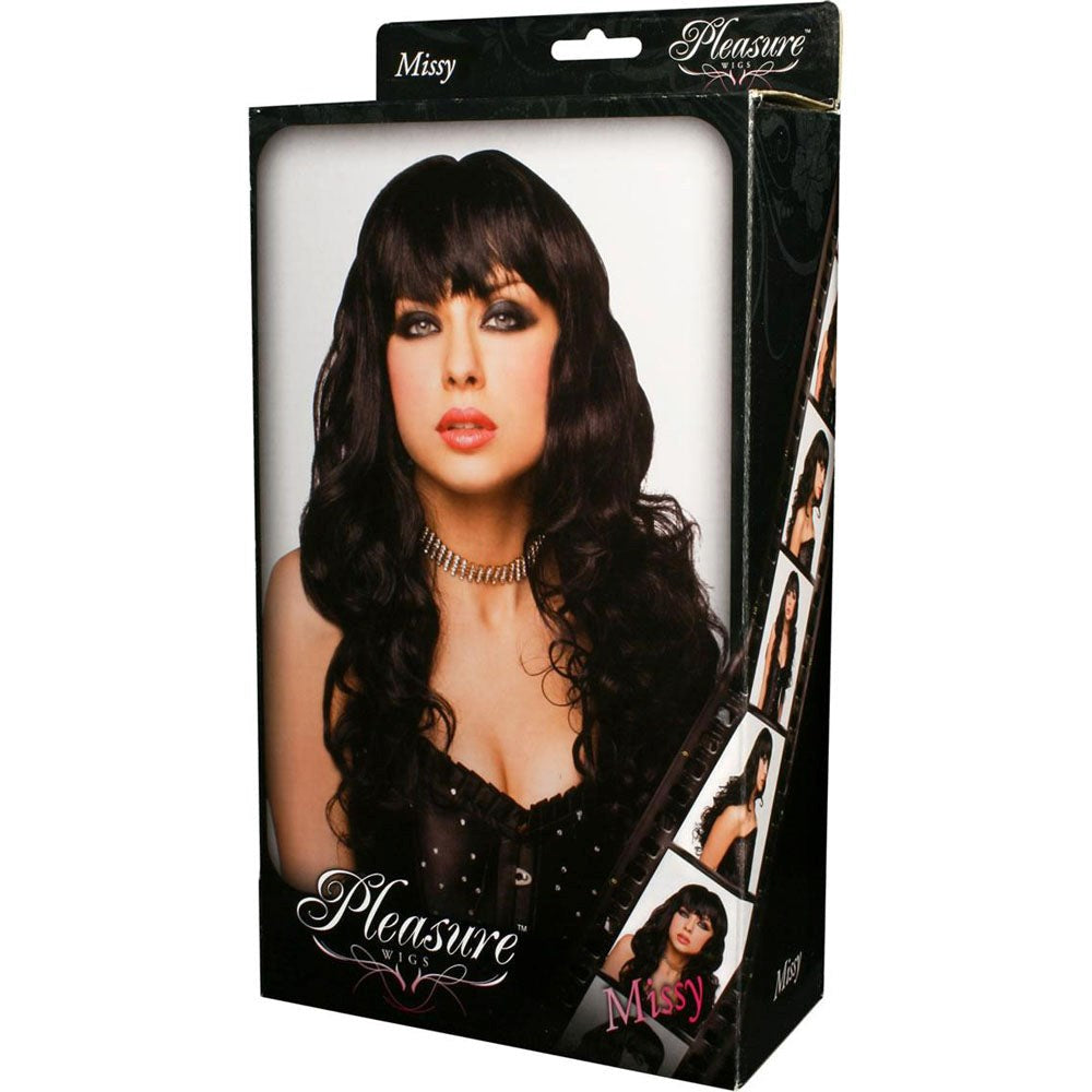 Xgen Products Womens PLEASURE WIGS Missy Black Synthetic Roleplay Wig - - Wigs and Gloves