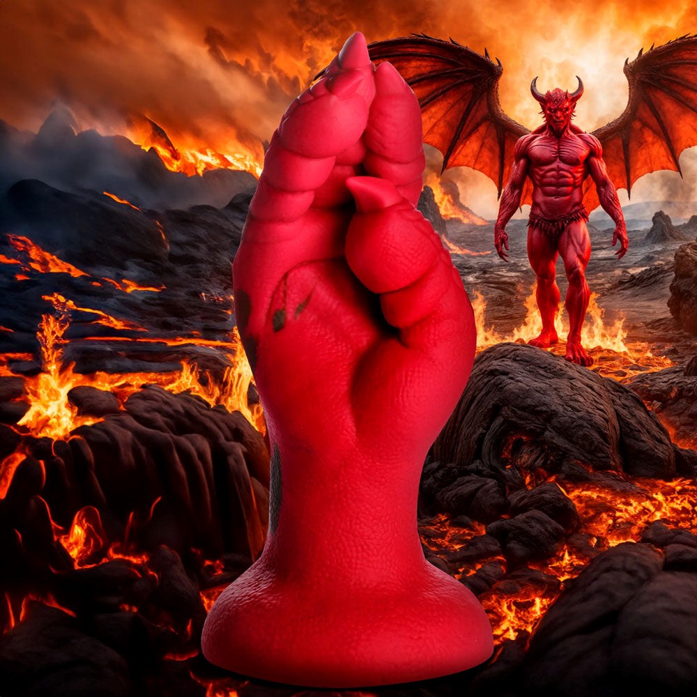 XR Brands Creature Cocks Demon Claw Fisting Fantasy Silicone Dildo with Suction Cup - - Realistic Dildos