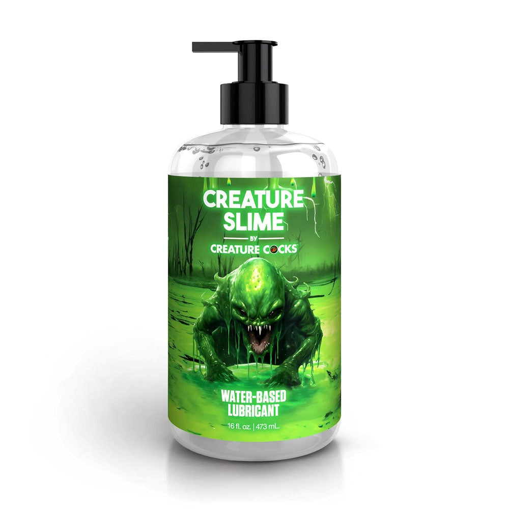 XR Brands Creature Cocks Water Based Lubricant Pump Bottle 473ml Glycerin Free - - Water Based Lubes