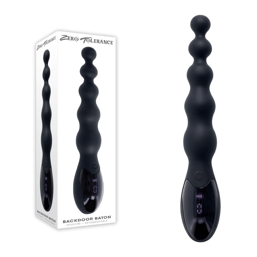 Evolved Zero Tolerance Backdoor Baton Vibrating Anal Bead Black Progressive - - Anal Beads and Balls