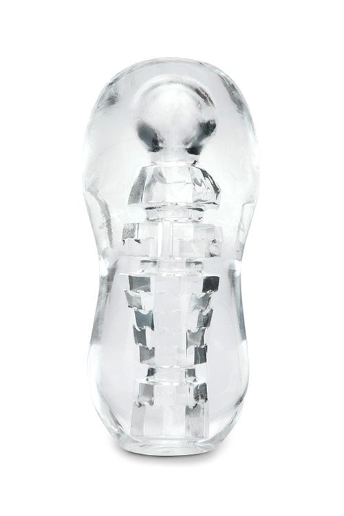 Xgen Products Zolo Gripz Spinner Squeezable Adjustable Male Stroker Clear - - Masturbators and Strokers