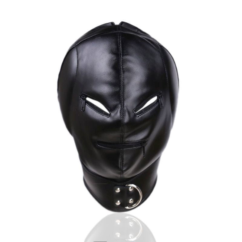 BDStyle BDSM Play Zipper Hood With Thicker Ear Enhanced Sensory Control - - Bondage Hoods