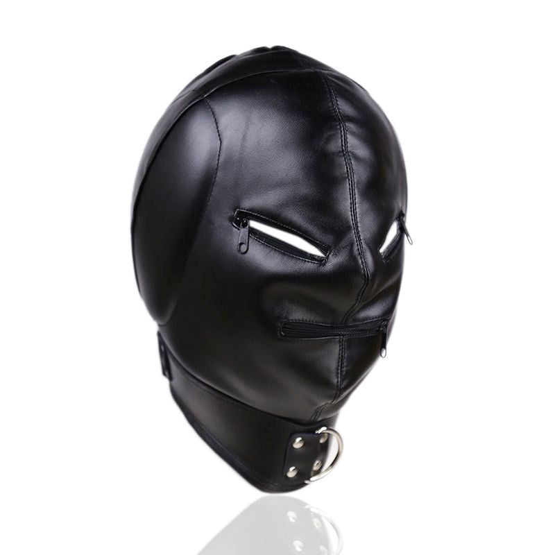 BDStyle BDSM Play Zipper Hood With Thicker Ear Enhanced Sensory Control - - Bondage Hoods
