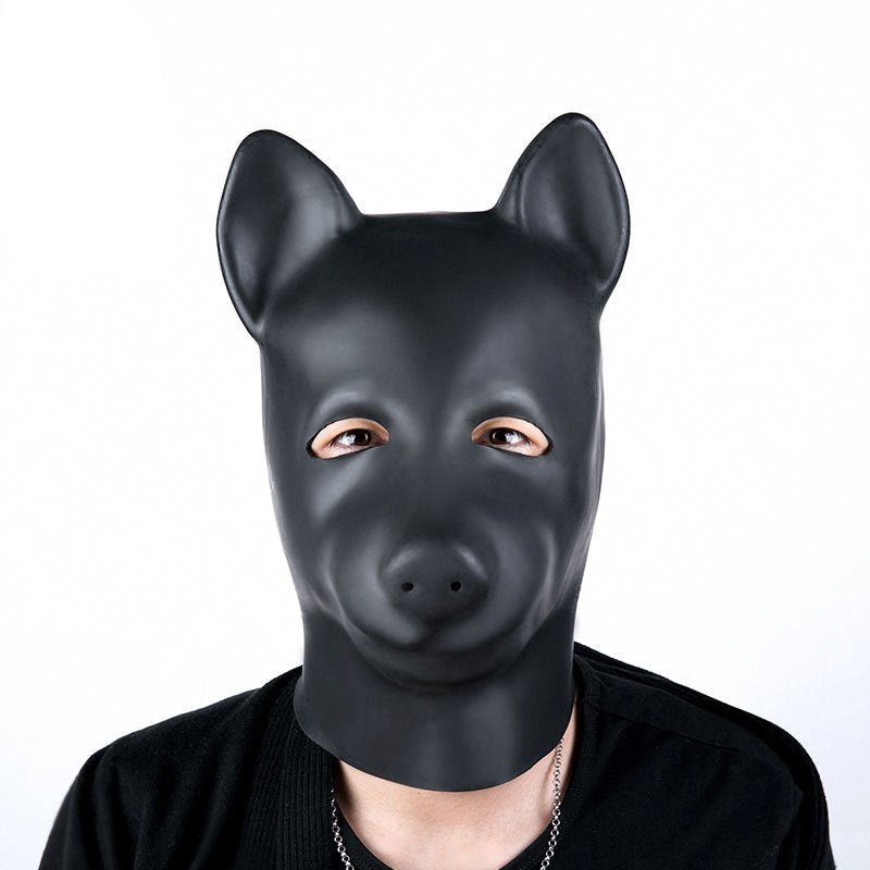 BDStyle Latex Fetish Play Pig Hood Mask Premium Natural Latex Construction - Bondage Hoods
