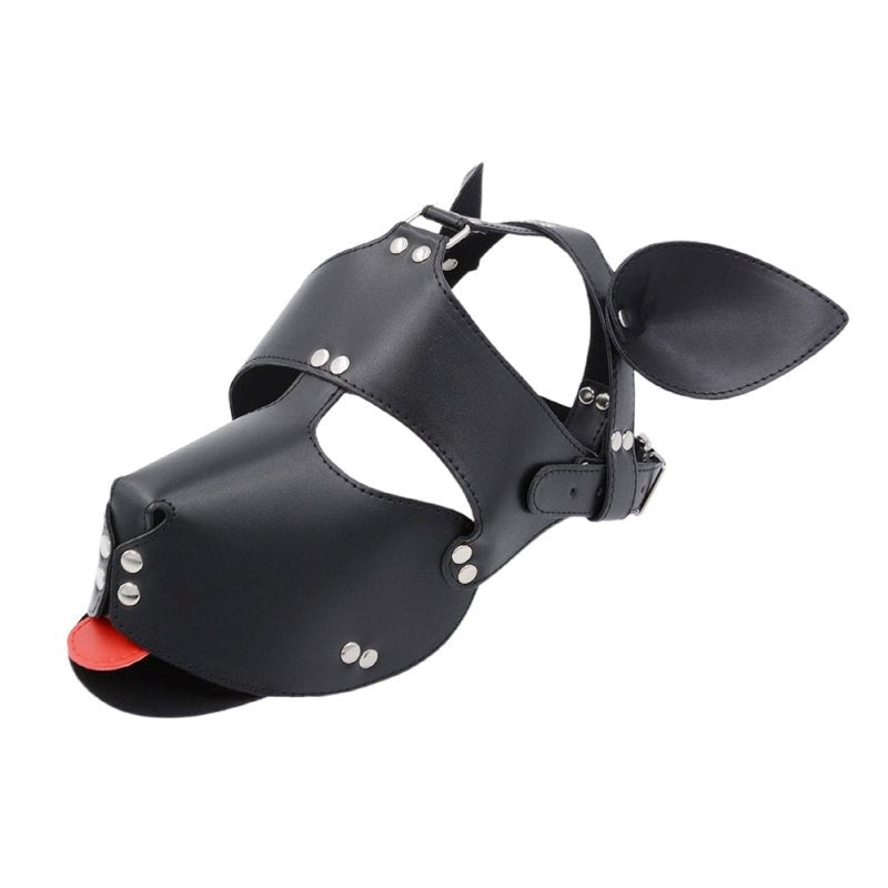 BDStyle Mad Pup BDSM Play Hood Premium Faux Leather Pet Play Hood - Bondage Hoods