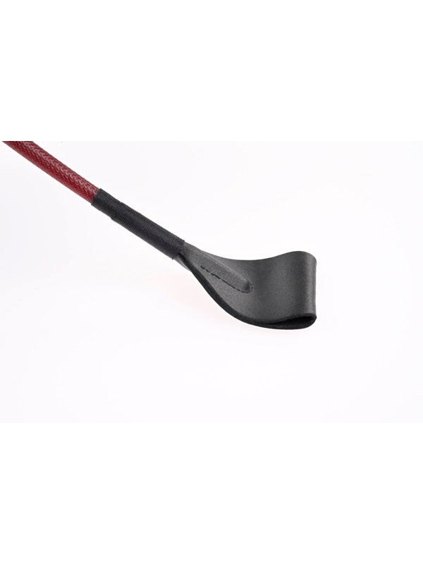 Sportsheets Saffron Leather Crop With Rubberized Grip BDSM Impact Play - - Whips And Crops