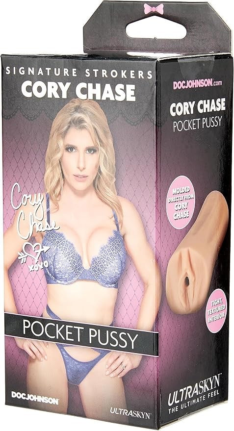 Doc Johnson Cory Chase Pocket Pussy Vagina Stroker with ULTRASKYN Material - - Masturbators and Strokers