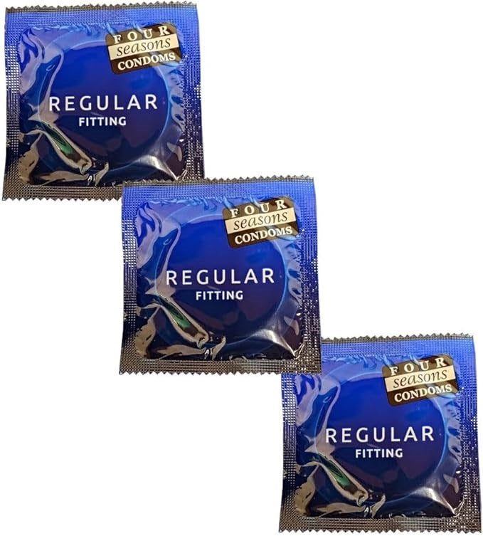 Four Seasons Regular Condoms Bulk Box of 144 Premium Protection Value Pack - - Condoms