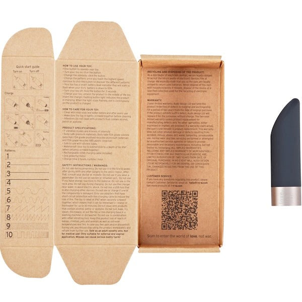 LOVE NOT WAR Amore Clitoral Bullet Vibrator - - Bullet Vibrators