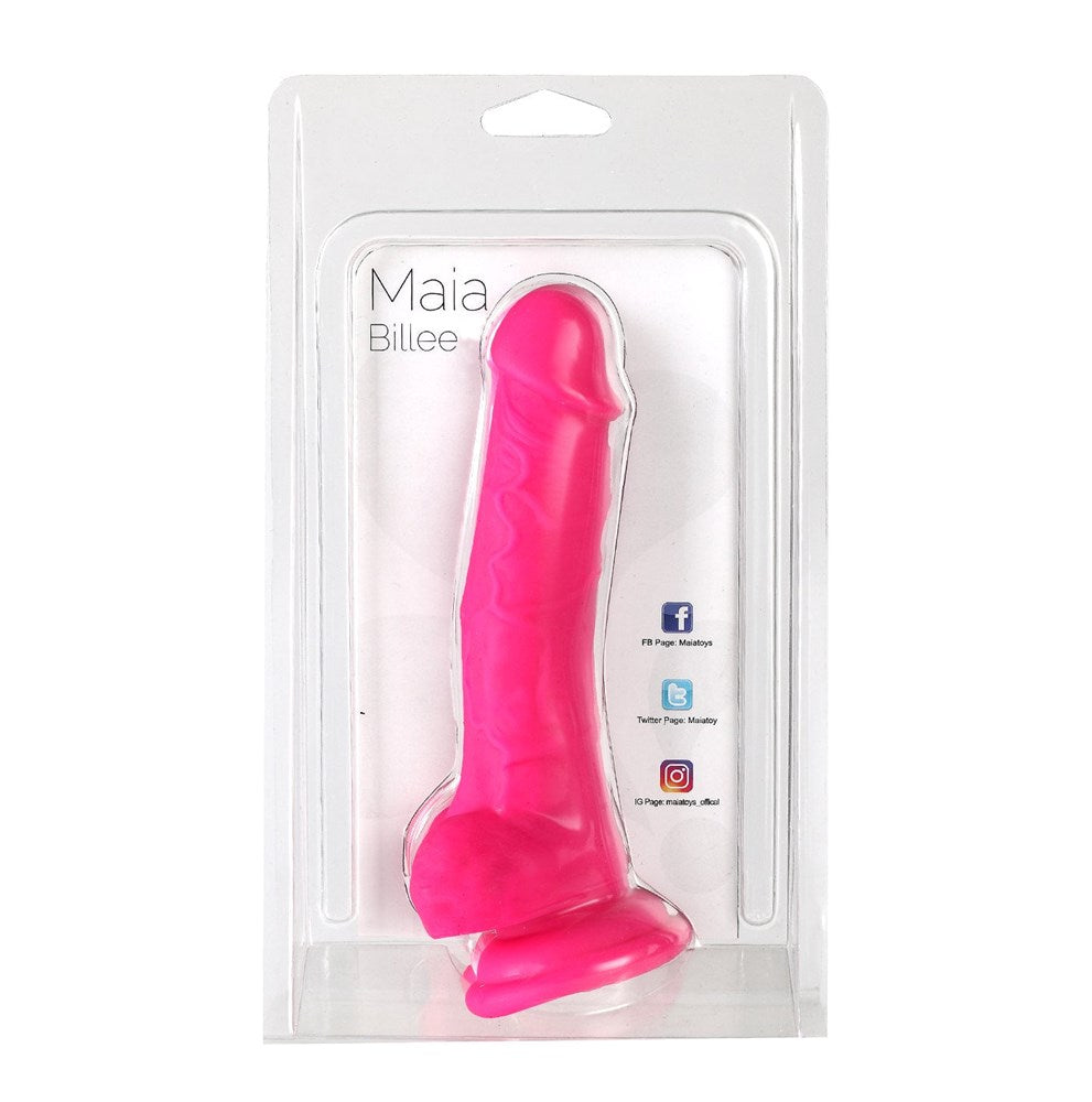 Maia Toys Maia Billee Realistic Silicone Dong Pink 20.3cm Medical Grade - - Realistic Dildos