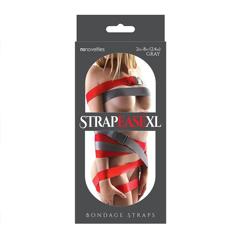 NS Novelties Strap Ease XL Adjustable Bondage Straps Grey 2.4m Professional Grade - - Cuffs And Restraints