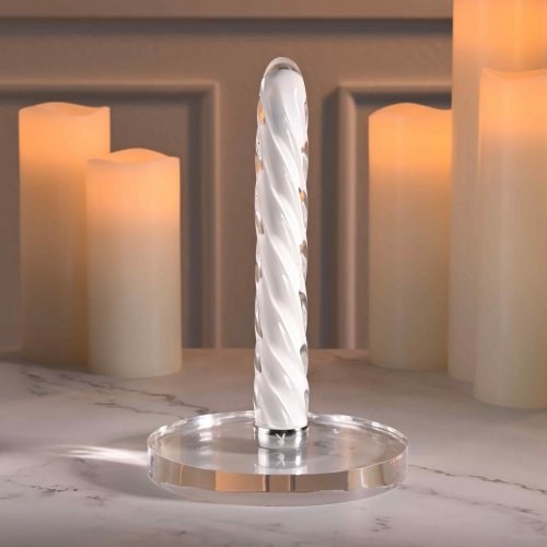 Evolved Playboy Pleasure IN A TWIST Glass Bullet Vibrator with Spiral Texture - - Bullet Vibrators