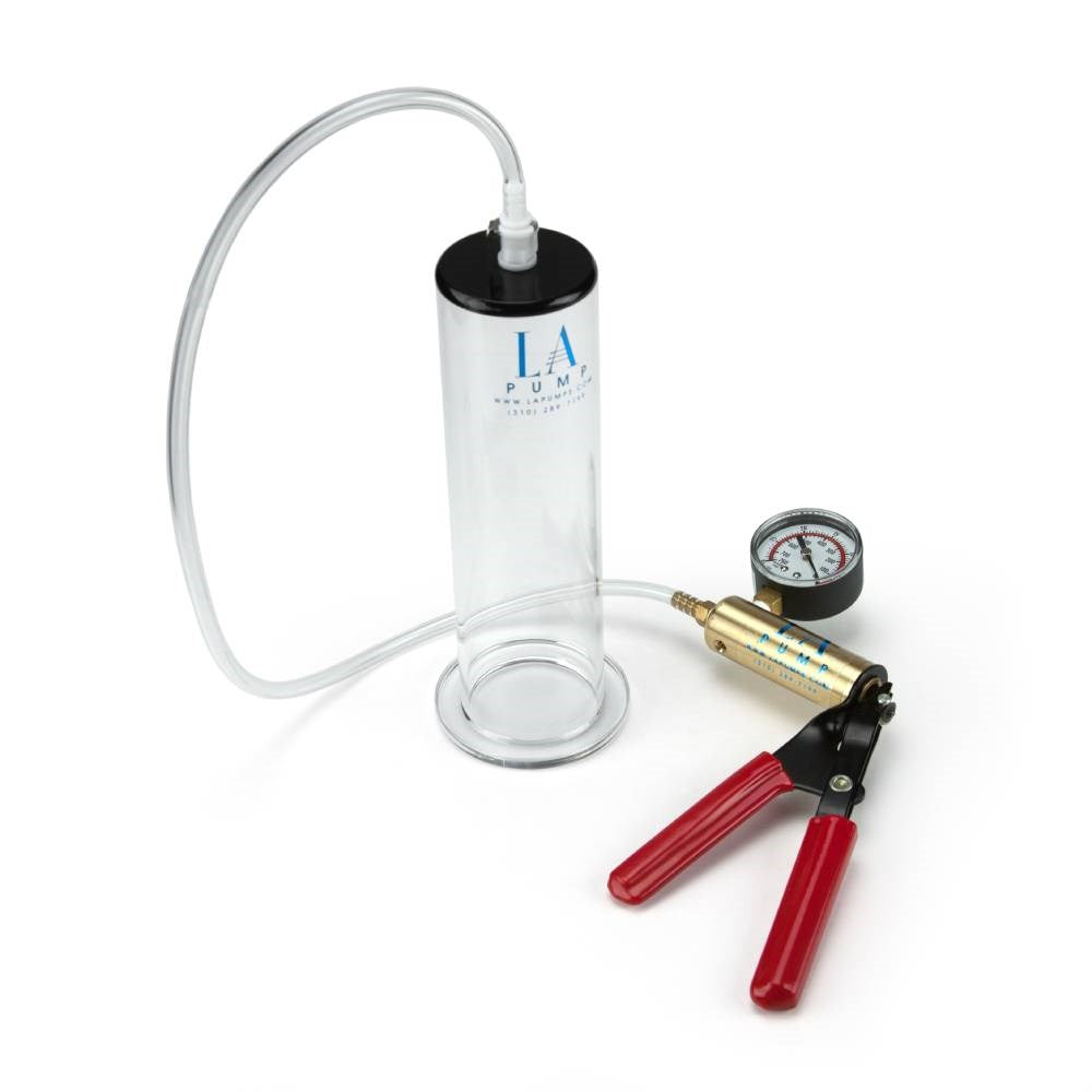 LA Pumps Deluxe Penis Enlargement Package with Pressure Gauge System - - Pumps, Extenders and Sleeves