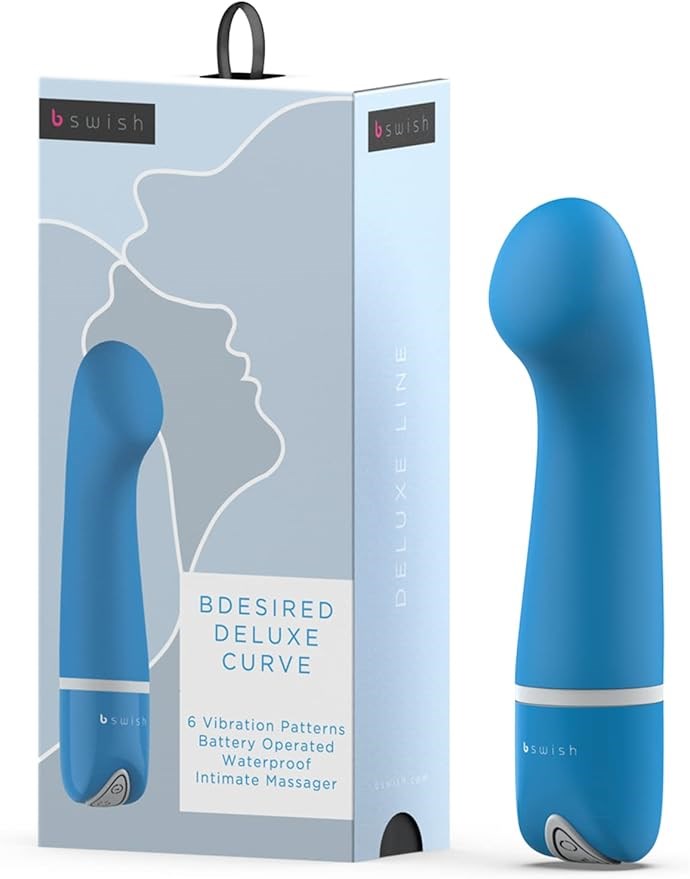 B Swish Bdesired Deluxe Curve G Spot Vibrator Blue Lagoon Premium Design - - G-Spot Vibrators