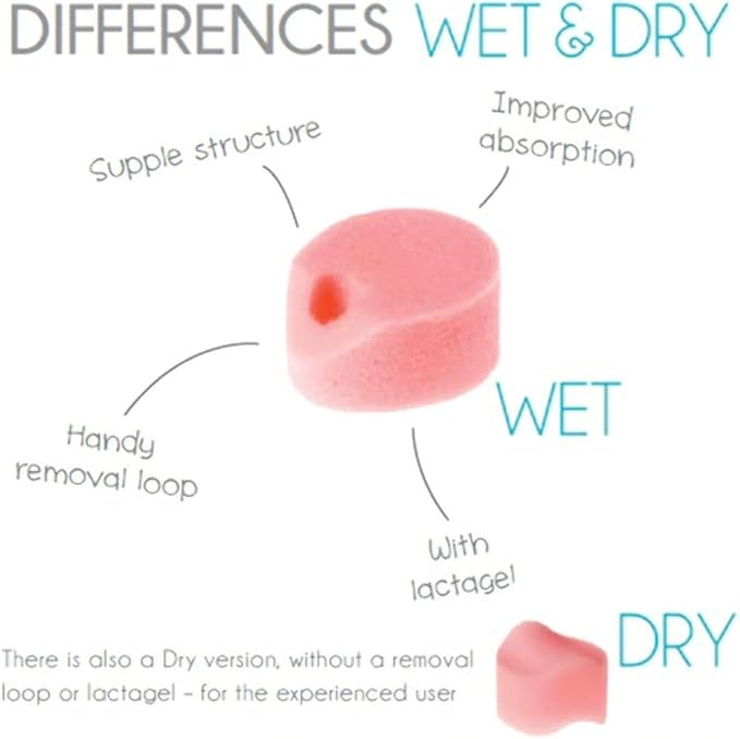 Beppy Soft & Comfort Wet Sponge 8 Piece Menstrual Sponge with Lactagel - - Condoms