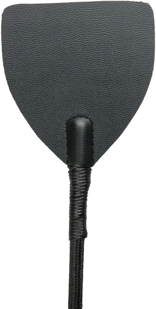 Fetish Collection Wide Crop Bondage Whip Black Premium Impact Play Tool - - Whips And Crops