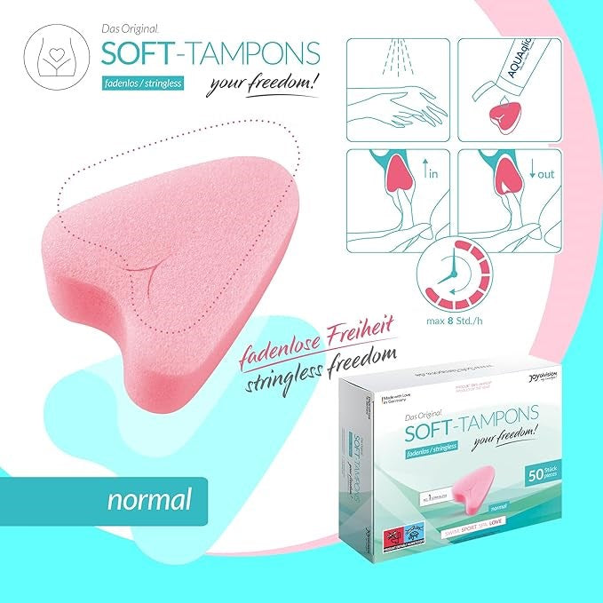 JoyDivision Soft Sponge Normal 50 Piece String Free Menstrual - - Condoms