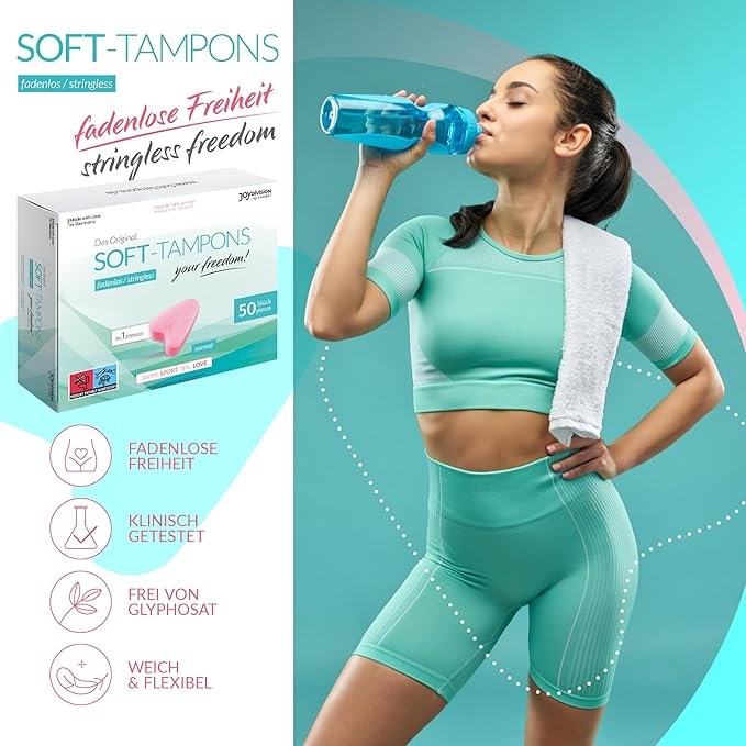 JoyDivision Soft Sponge Normal 50 Piece String Free Menstrual - - Condoms