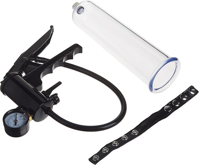 XR Brands Size Matters Advanced Size Premium Penis Pumping Kit with Gauge - - Penis Pumps And Stretchers