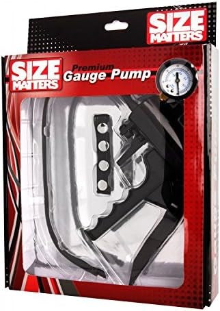 XR Brands Size Matters Premium Gauge Penis Pump with Professional Gauge - - Penis Pumps And Stretchers
