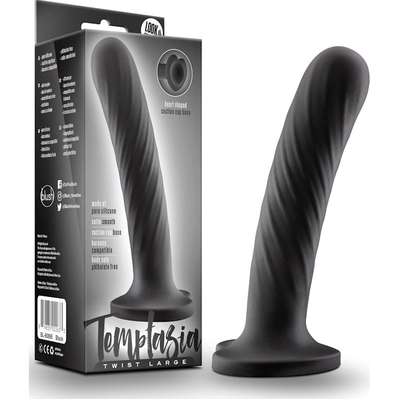Blush Novelties Temptasia Twist Large Suction Cup Dildo Spiral Texture - - Realistic Dildos