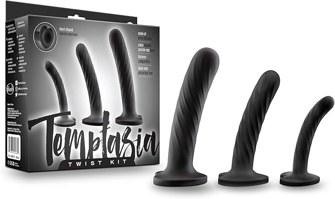 Blush Novelties Temptasia Twist Silicone Dildo Kit Set of Three Progressive - - Realistic Dildos
