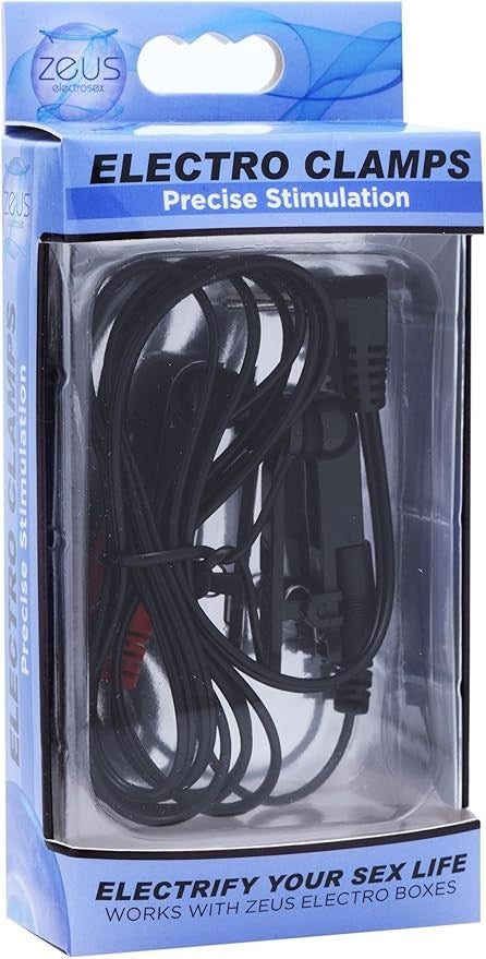XR Brands Zeus Electro Sex Plastic Clamps Bipolar Electrical Stimulation - - Electro Sex