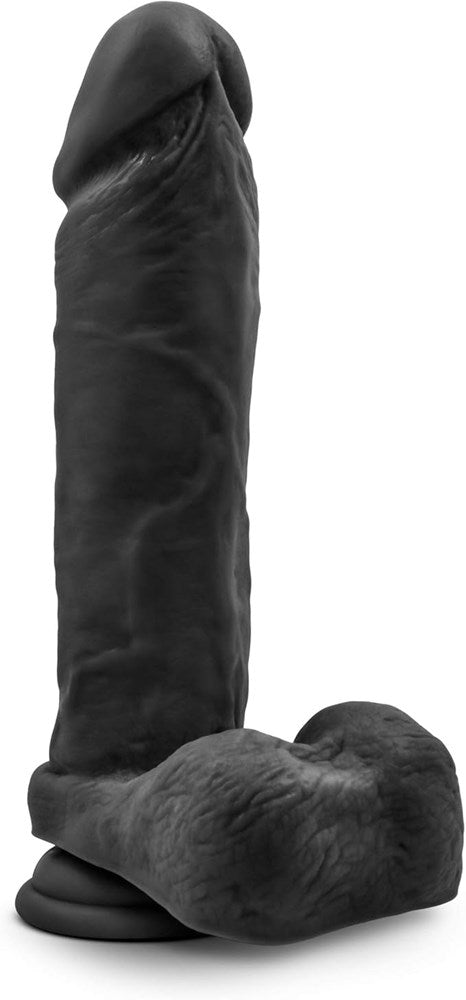 Blush Novelties Au Naturel Bold Massive Realistic Dildo With Balls Black 9 Inch - - Realistic Dildos