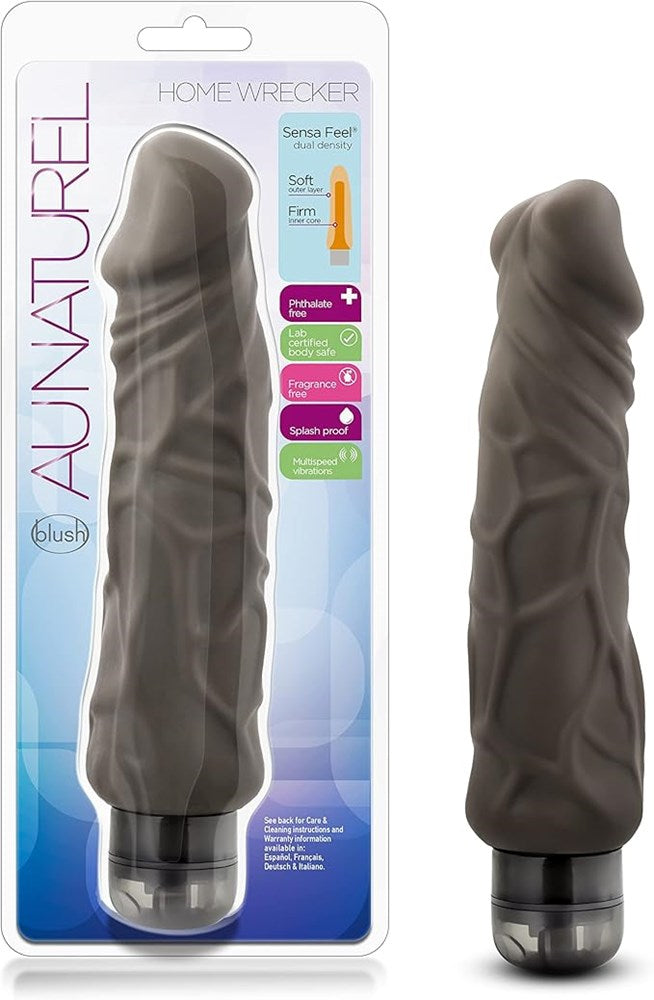 Blush Novelties Au Naturel Home Wrecker Vibrating Dildo 9.5 Inch Length - - Vibrating Dildos