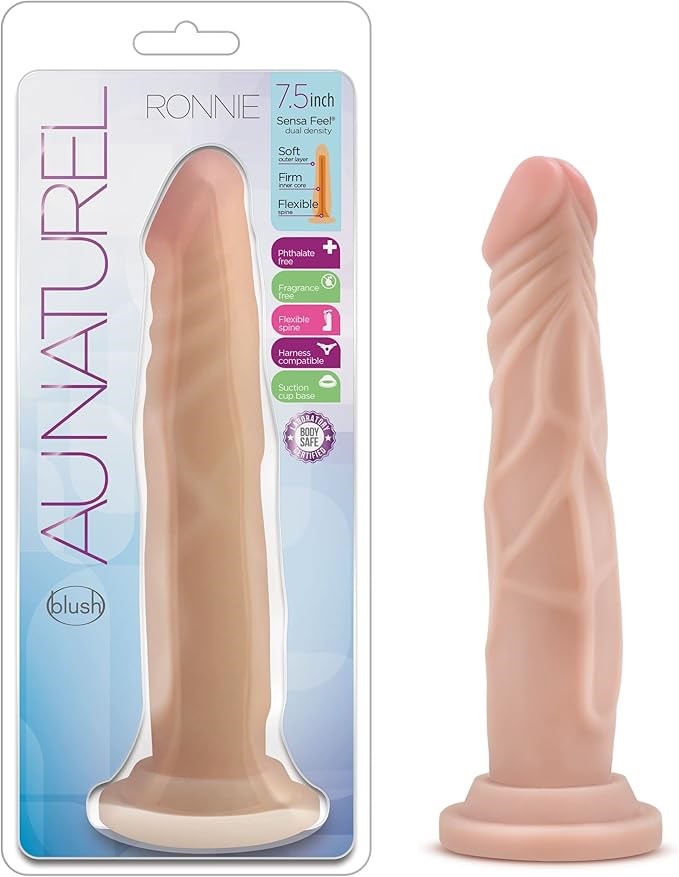 Blush Novelties Au Naturel Ronnie Non Vibrating Realistic Dildo - - Realistic Dildos