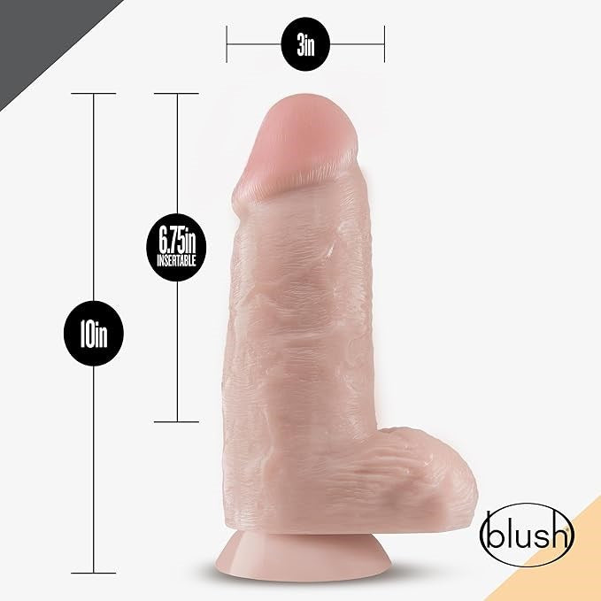 Blush Novelties Dr Skin Dr Chubbs LIfelike Texture Realistic Cock Vanilla - - Realistic Dildos