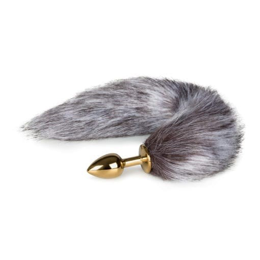 Fetish Collection Fox Tail No 5 Gold Anal Plug with Temperature Play - - Butt Plugs