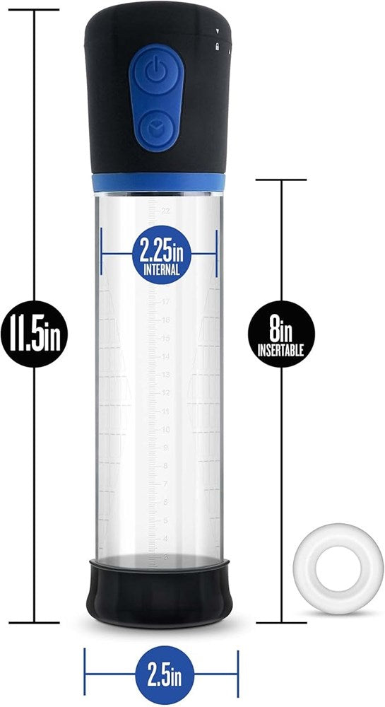 Blush Novelties Performance VX1 Male Enhancement Penis Pump System Clear - - Penis Pumps And Stretchers