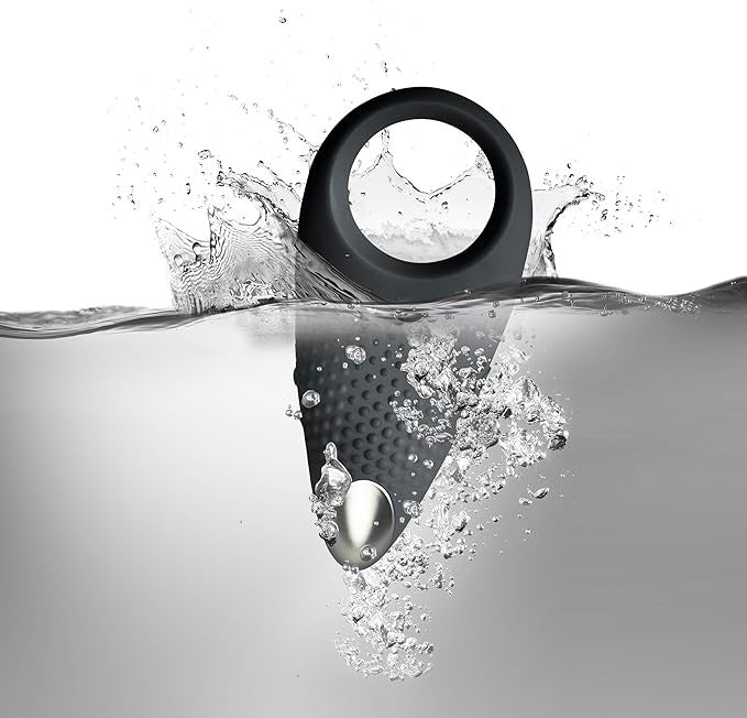 Rocks Off Empower Vibrating Cock Ring Black Couples Stimulation - - Vibrating Cock Rings