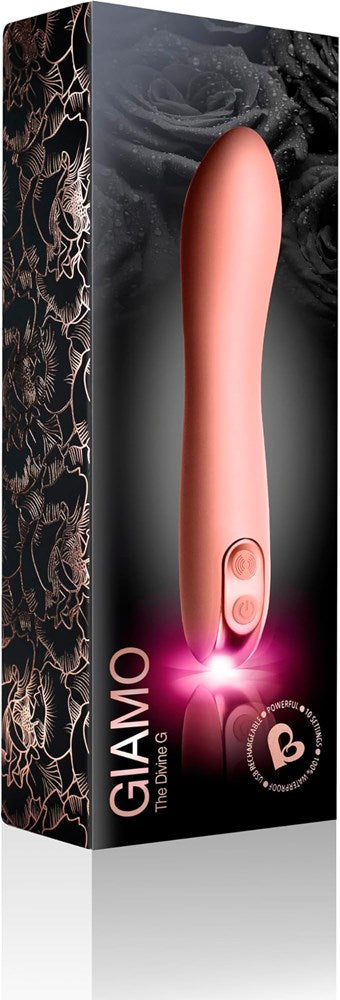 Rocks Off Giamo USB Rechargeable G Spot Vibrator Baby Pink Curved Design - - G-Spot Vibrators
