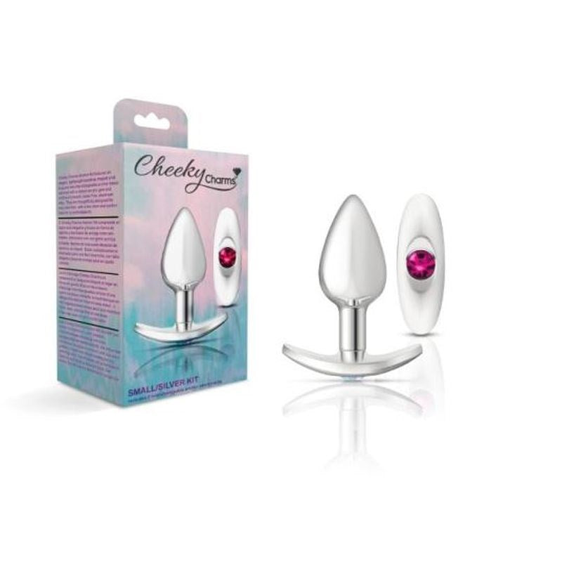 Viben Cheeky Charms Silver Anchor Butt Plug With Jewel Kit Interchangeable Gems - - Butt Plugs