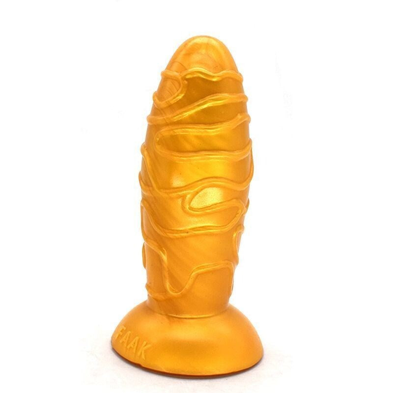Faak Dome Silicone Anal Plug Gold - - Butt Plugs