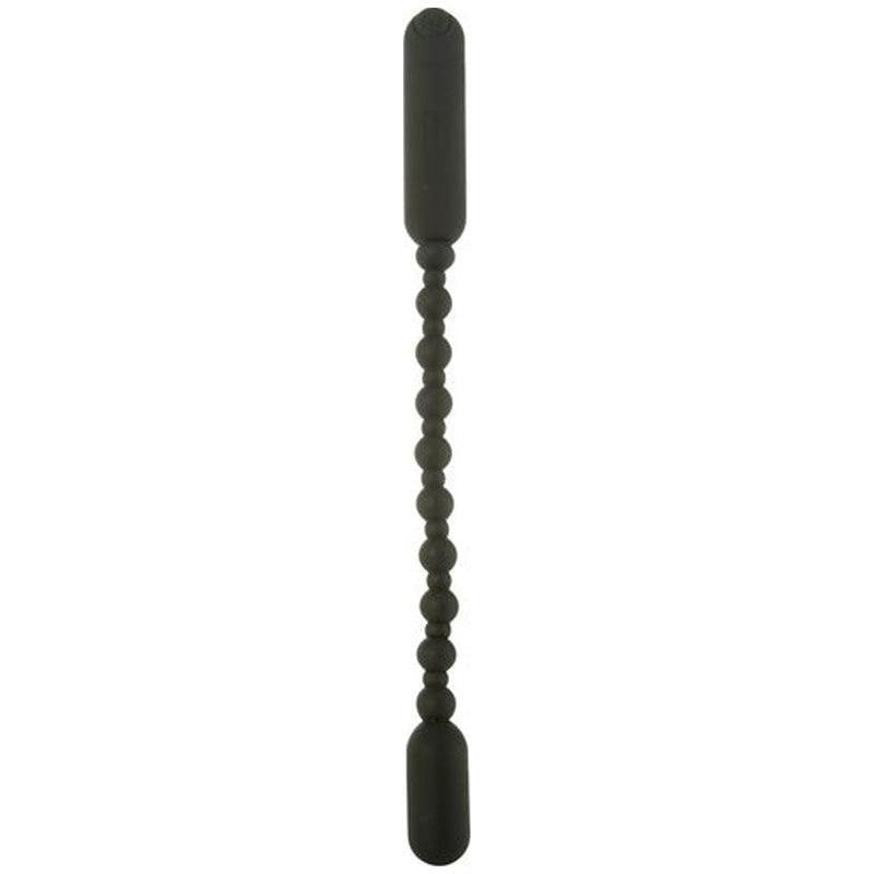 BMS Factory PowerBullet Rechargeable Booty Beads Black Vibrating Anal Beads - - Anal Beads and Balls