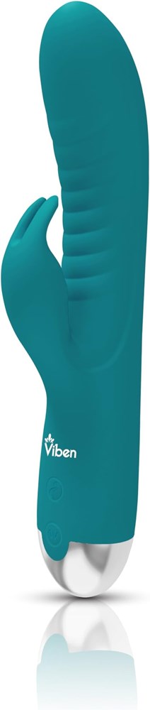 Viben Alluring Come Hither Rabbit Vibrator Ocean with G Spot Motion - - Rabbit Vibrators