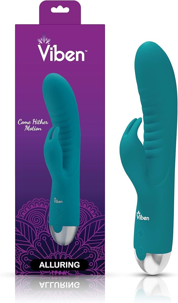 Viben Alluring Come Hither Rabbit Vibrator Ocean with G Spot Motion - - Rabbit Vibrators