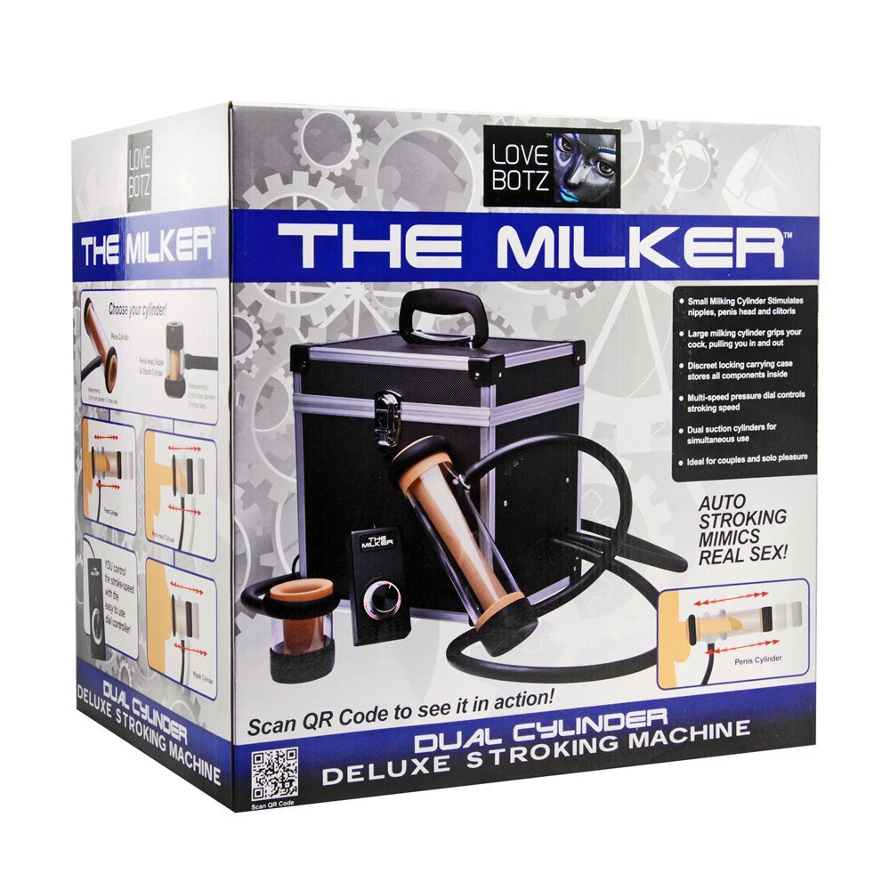 XR Brands LoveBotz The Milker Dual Cylinder Deluxe Mains Powered Masturbator - - Masturbators and Strokers