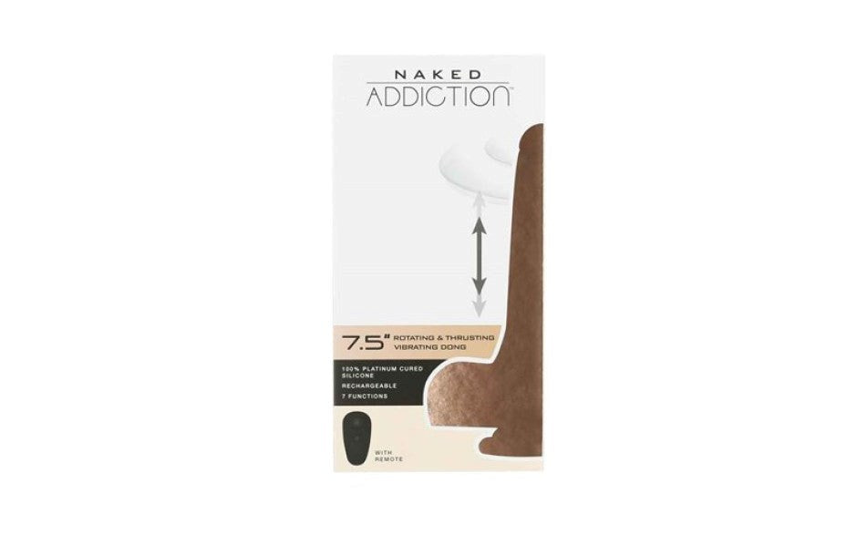 BMS Factory Addiction The Freak Vibrating Rotating Dong With Remote Triple Action - - Vibrating Dildos