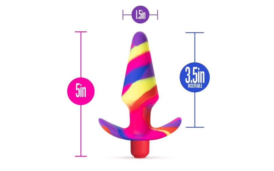 Blush Novelties Avant Free Spirit Scarlet Silicone Butt Plug Vibrating - - Butt Plugs