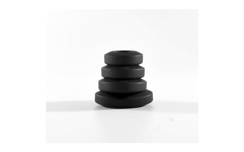 Brutus Big Bulge Silicone Cock Ring Set 4 Piece Black Hypersoft Comfort - - Cock Ring Sets