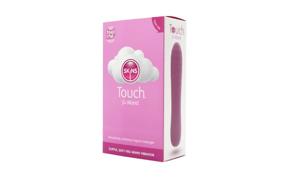 Skins Touch The Wand Silicone Vibrator with 8 Modes & Ribbed Tip - - G-Spot Vibrators
