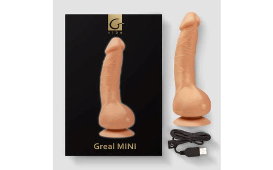 Gvibe Greal MINI Flesh Realistic Dildo With Suction Cup 6 Vibration Modes - - Realistic Dildos